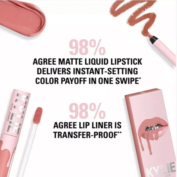 🆕💄KYLIE COSMETICS Matte Lip Kit - SNOW WAY BAE 302 Matte Liquid Lipstick liner - Picture 7 of 9